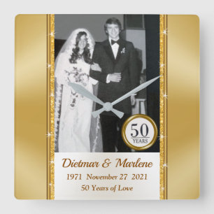 Special Order 50th Anniversary Clock with Photo