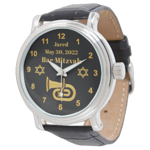 Special Order Bar Mitzvah Watch, Euphonium Theme Watch