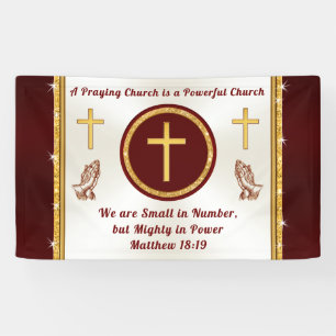 Special Order Church Banner, Burgundy and Gold Banner