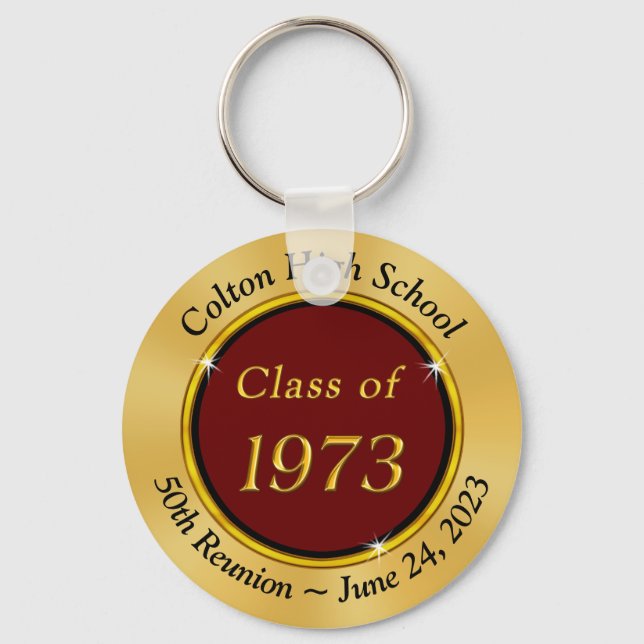 Special Order Crimson, Gold Black Class of 1973 Key Ring (Front)