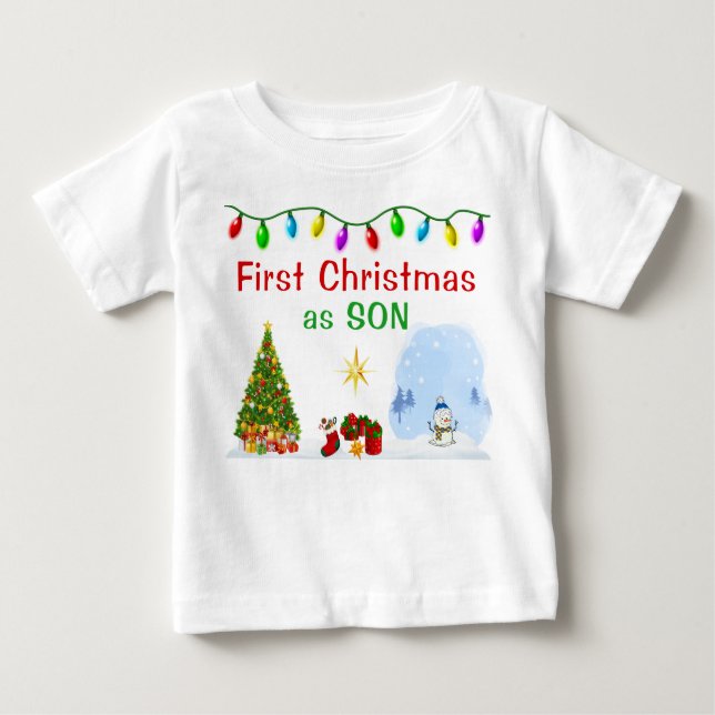 Special Order First Christmas as Son Shirt (Front)