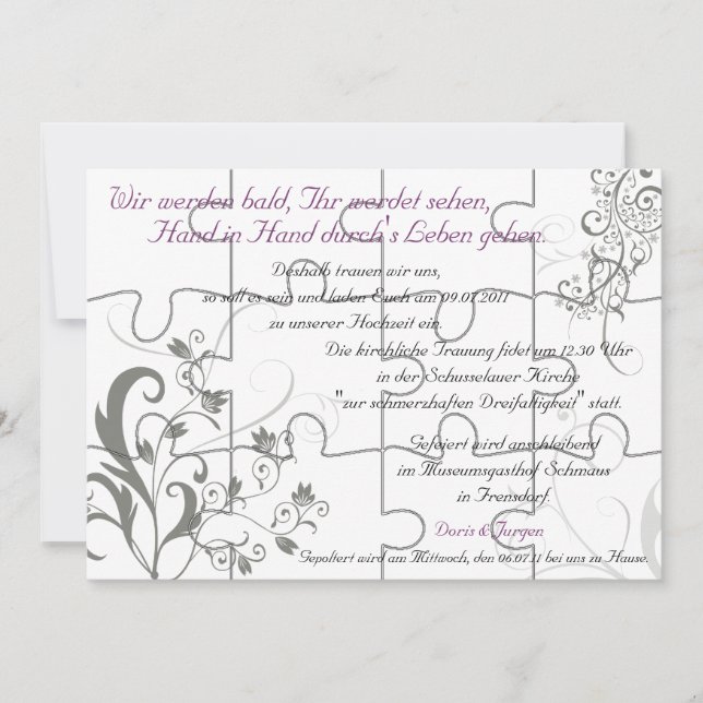 Special Order Vines "Mock" Puzzle Card-12 pieces (Front)