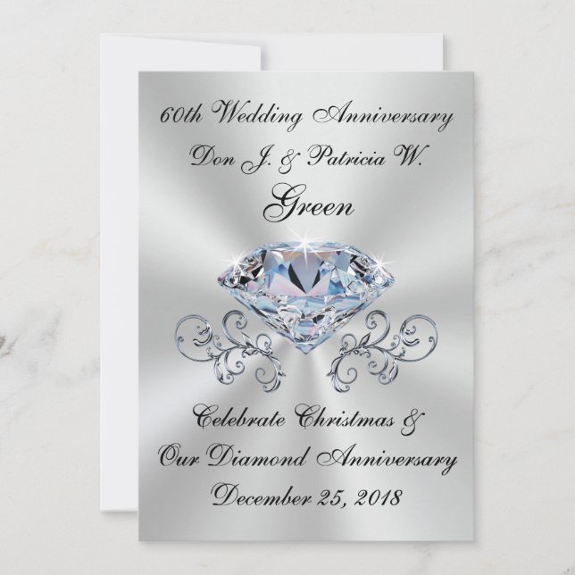 Special Orders 60th Anniversary Invitations Pat (Front)