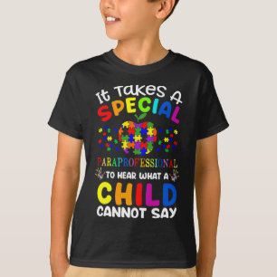 Special Paraprofessional Autism Awareness T-Shirt