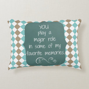 Special People and Favourite Memories Quote Decorative Cushion