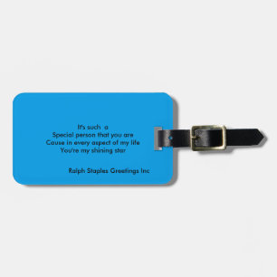 Special person luggage tag