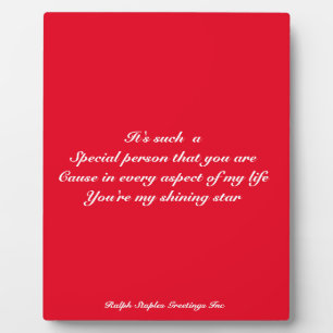 Special person plaque