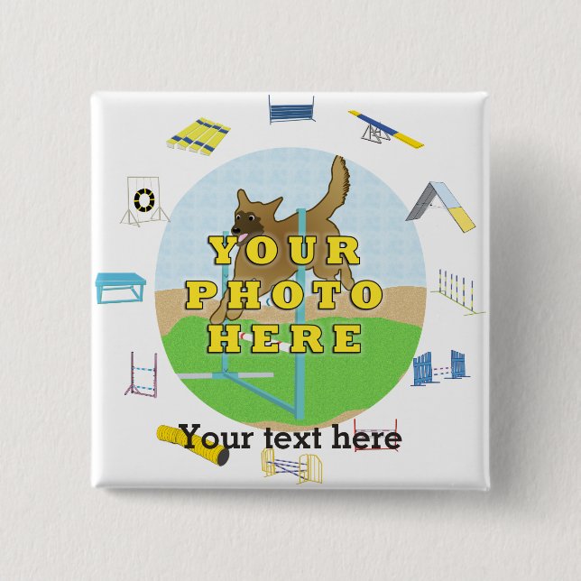 Special Personal Dog Agility 15 Cm Square Badge (Front)