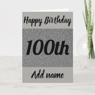 Special personalised 100th birthday card