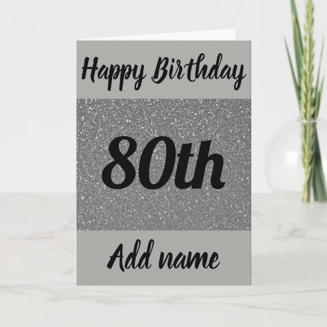 Special personalised 80th birthday card (Front)