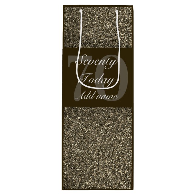 special personalised age birthday gift bag 70th (Front)