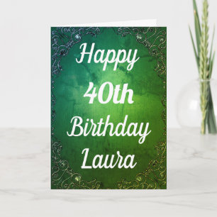 Special personalised age & name birthday card