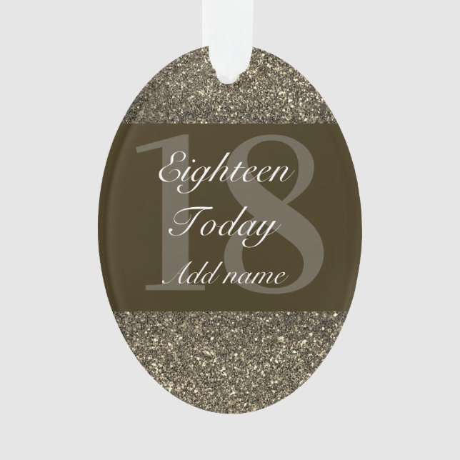 Special personalised birthday ornament gift 18th (Front)