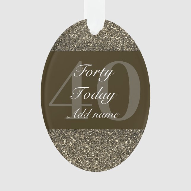 Special personalised birthday ornament gift 40th (Front)