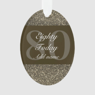Special personalised birthday ornament gift 80th