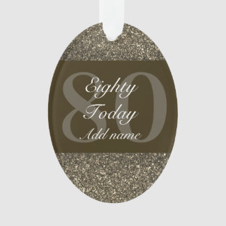 Special personalised birthday ornament gift 80th