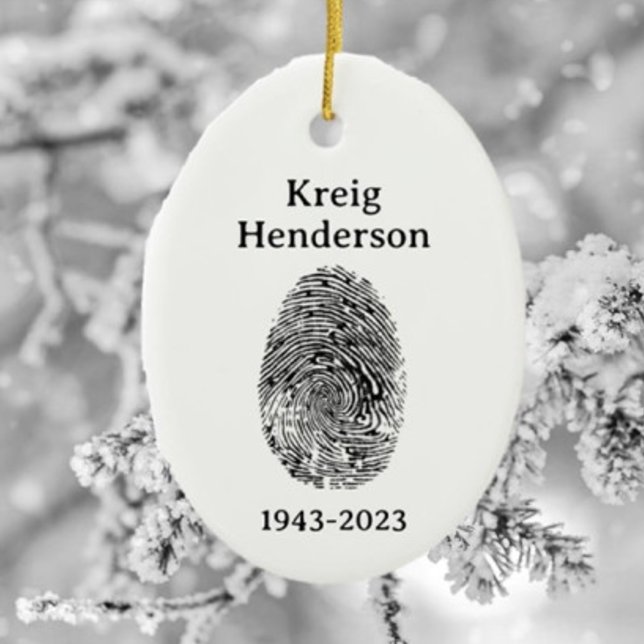 Special Personalised Fingerprint Memorial Ornament (Creator Uploaded)