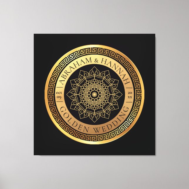 Special Personalised Golden Wedding 50 Years  Canvas Print (Front)