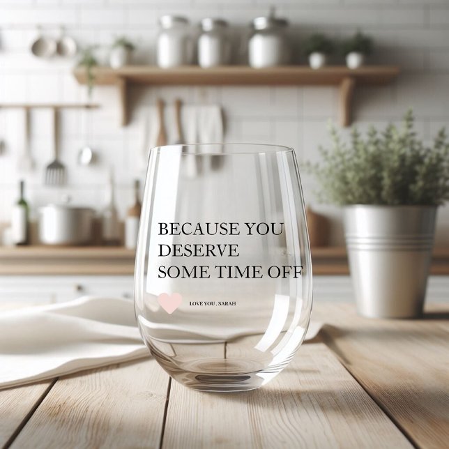 Special  Personalised Mother's Day Gifts  Stemless Wine Glass (Creator Uploaded)