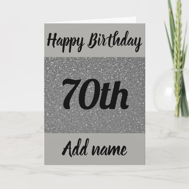 Special personalized 70th birthday card (Front)