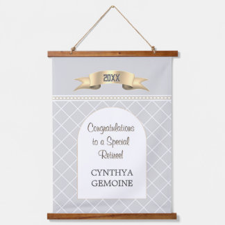 Special! Personalized BIG retirement  Hanging Tape Tapestry
