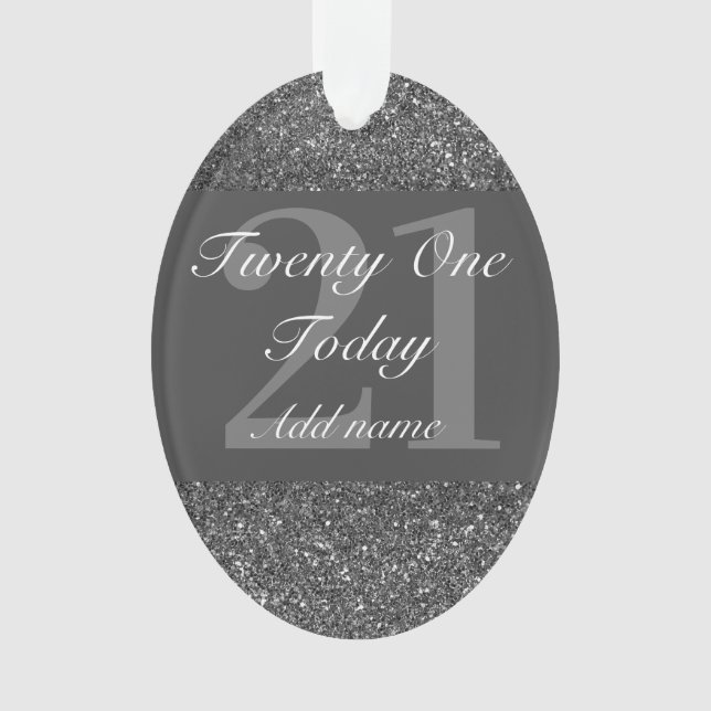 Special personalized birthday ornament gift 21st (Front)