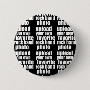special photo black 6 cm round badge