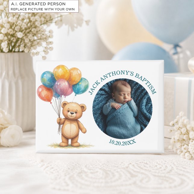 Special Photo Boy's Baptism Favour Magnet (Creator Uploaded)