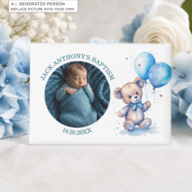 Special Photo Boy's Baptism Favour Magnet (Creator Uploaded)