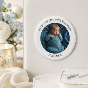 Special Photo Boy's Baptism Favour Magnet
