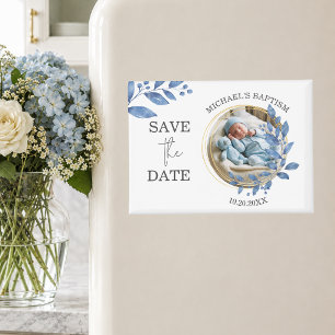 Special Photo Boy's Baptism Save the Date Magnet