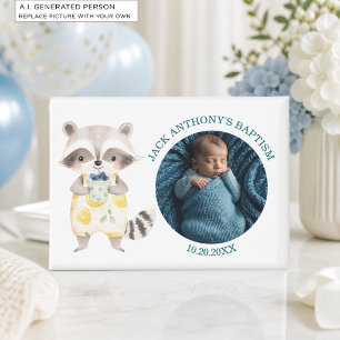 Special Photo Boy's Baptism Woodland Animals Favou Magnet