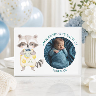 Special Photo Boy's Baptism Woodland Animals Favou Magnet