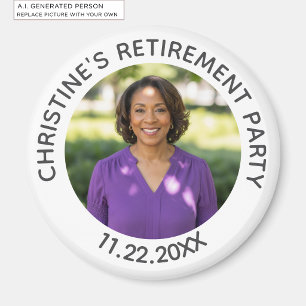 Special Photo Elegant Retirement Party Favour Magnet