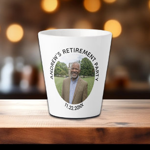 Special Photo Elegant Retirement Party Latte Mug
