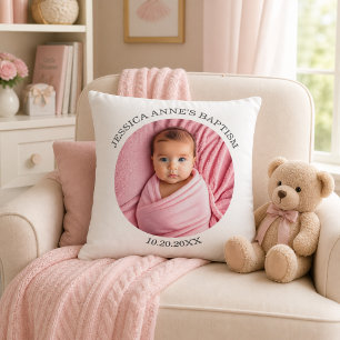 Special Photo Girl's Baptism Favour Cushion