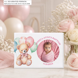 Special Photo Girl's Baptism Favour Magnet