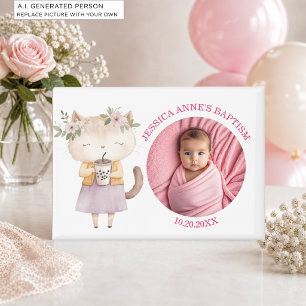 Special Photo Girl's Baptism Favour Magnet