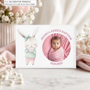 Special Photo Girl's Baptism Favour Magnet