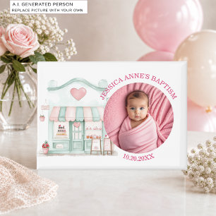 Special Photo Girl's Baptism Favour Magnet