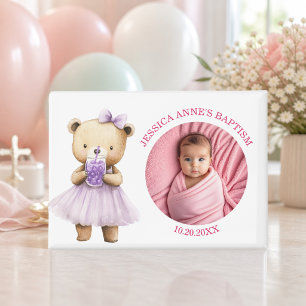 Special Photo Girl's Baptism Favour Magnet