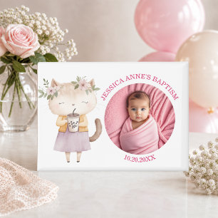 Special Photo Girl's Baptism Favour Magnet