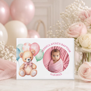 Special Photo Girl's Baptism Favour Magnet