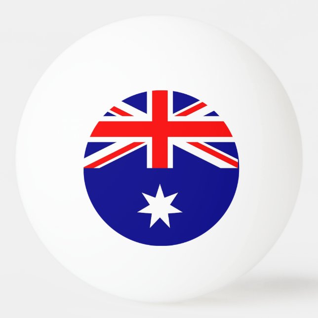 Special ping pong ball with Flag of Australia (Back)