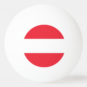 Special ping pong ball with Flag of Austria