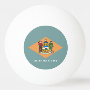 Special ping pong ball with Flag of Delaware