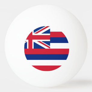 Special ping pong ball with Flag of Hawaii State