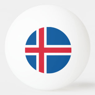 Special ping pong ball with Flag of Iceland