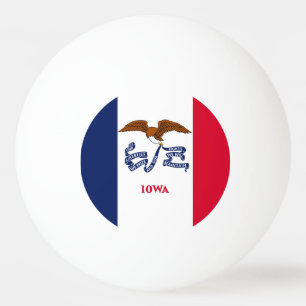 Special ping pong ball with Flag of Iowa State