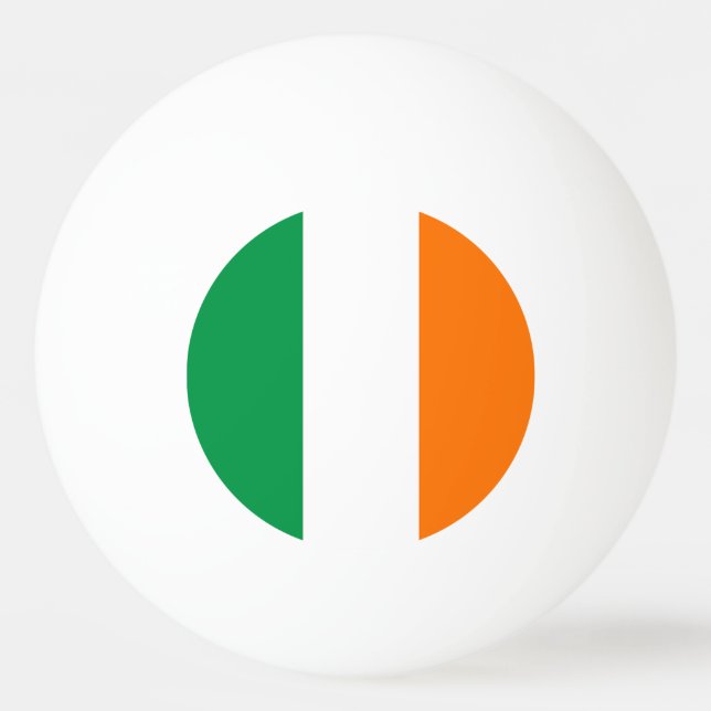 Special ping pong ball with Flag of Ireland (Back)